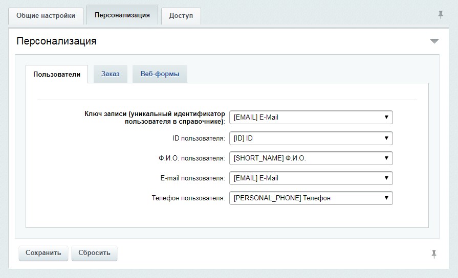 Аналитика посещаемости PRO - Персонализация